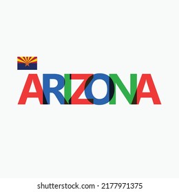 Arizona Vector Rgb Overlapping Letters Typography Stock Vector (Royalty ...