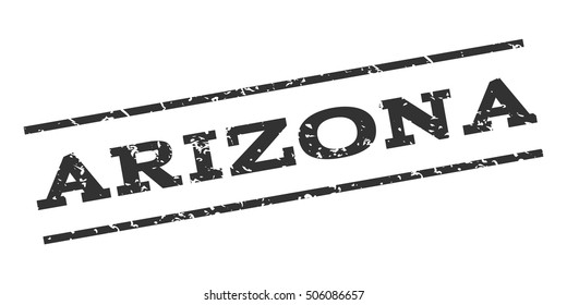 Arizona watermark stamp. Text Caption between parallel lines with grunge design style. Rubber seal stamp with scratched texture. Vector gray color ink imprint on a white background.