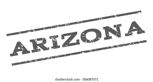 Arizona watermark stamp. Text Tag between parallel lines with grunge design style. Rubber seal stamp with dirty texture. Vector grey color ink imprint on a white background.