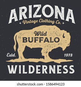 Arizona Wilderness - Vintage Tee Design For Printing