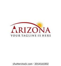 Arizona wordmark or logotype. Logo design. Vector illustration.