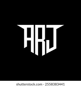 ARJ letter logo design with white background in illustrator, vector logo modern alphabet font overlap style, calligraphy designs for logo, Poster, Invitation, etc.