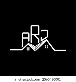 ARJ Real state logo design, ARJ simple and modern logo. ARJ luxurious alphabet design  