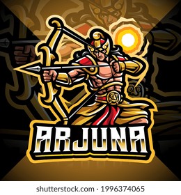 Arjuna archer esport mascot logo design