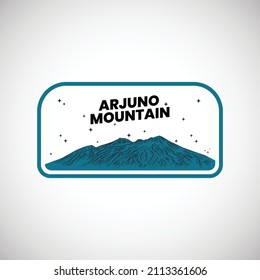 Arjuno Mountain Adventure Logo, Vector, Art, Graphics, Outline