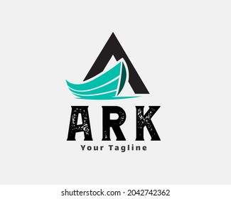 Ark abstract a initial logo template illustration