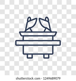 Ark of the Convenant icon. Trendy linear Ark of the Convenant logo concept on transparent background from Religion-2 collection