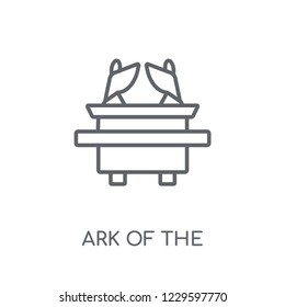 Ark of the Convenant linear icon. Modern outline Ark of the Convenant logo concept on white background from Religion-2 collection. Suitable for use on web apps, mobile apps and print media.