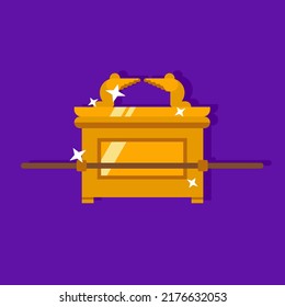 The ark of the covenant in full-color flat design