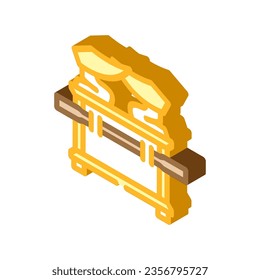 ark of the covenant isometric icon vector. ark of the covenant sign. isolated symbol illustration