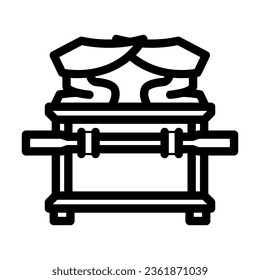 ark of the covenant line icon vector. ark of the covenant sign. isolated contour symbol black illustration