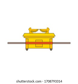 Ark of the Covenant, Relic of Christianity, illustration for web and mobile design.