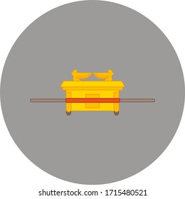 Ark of the Covenant, Relic of Christianity, illustration for web and mobile design.