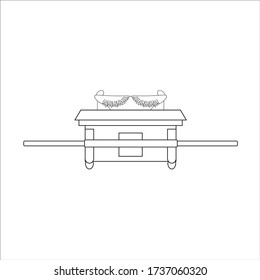 Ark of the Covenant, Relic of Christianity, illustration for web and mobile design.