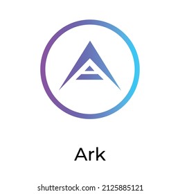 Ark Crypto Currency coin icon. ARK symbol. Crypto Currency vector icon. Flat Vector illustration - Vector