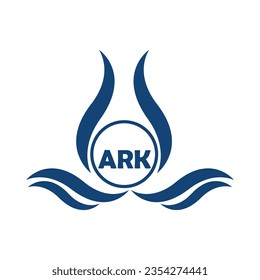 ARK letter logo design with white background in illustrator, ARK Monogram logo design for entrepreneur and business.
