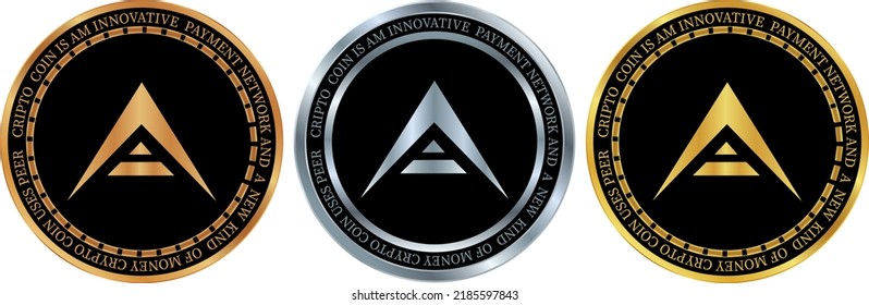 Ark Virtual Currency Vector Illustrations. 3d Illustrations.