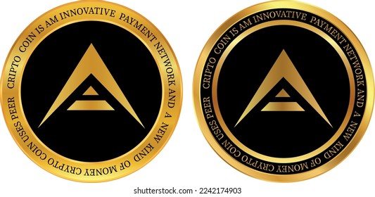 ark virtual currency vector illustrations. 3d illustrations.