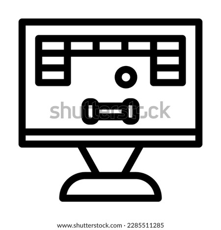 Arkanoid Vector Line Icon Design
