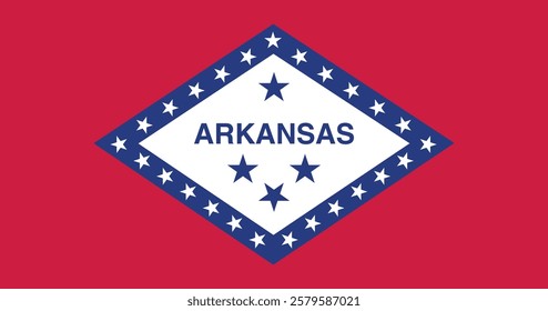 Arkansas (1924-2011) Flag Vector Illustration Premium Quality