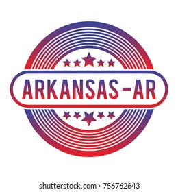 Arkansas AR vector badge