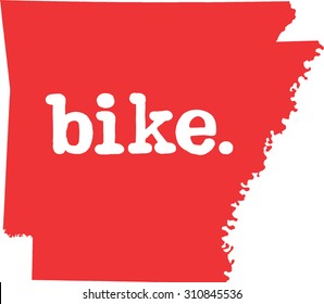Arkansas bike state vector sign