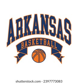 Arkansas Carolina typography design vector, usa state shirt design vector. Jersey design vector, T-shirt design for usa 