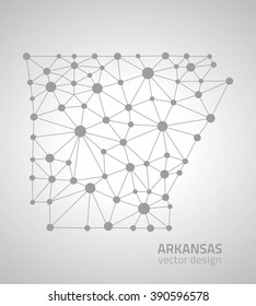 Arkansas contour map, America