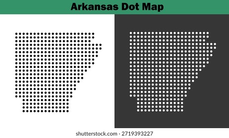 Arkansas Dot Maps Vektor in USA