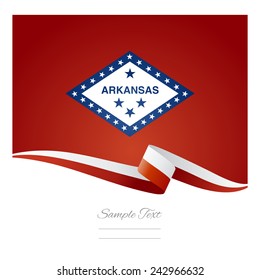 Arkansas flag ribbon vector