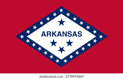 Arkansas Flag, Flag of Arkansas, USA