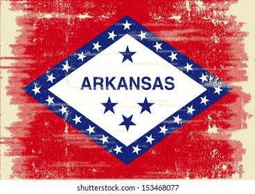 Arkansas grunge Flag. Flag of Arkansas with a texture.