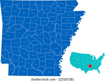 Arkansas  Map