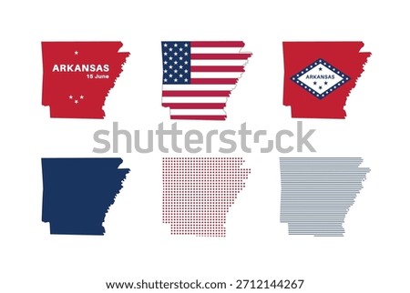 Arkansas map. Arkansas American state maps in various types