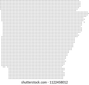 Arkansas map dots vector outline, dotted map, point patterns map faded gray background image art