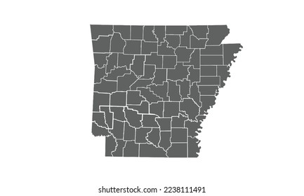 Arkansas map isolated on white background.for annual infographics report website layout