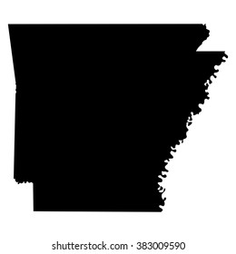 Arkansas map on white background vector