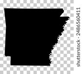 Arkansas map shape, united states of america. Flat concept icon symbol vector illustration .