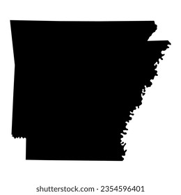 Arkansas map shape, united states of america. Flat concept icon symbol vector illustration .