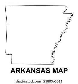 Arkansas map shape, united states of america. Flat concept icon symbol vector illustration .