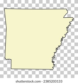 Arkansas map shape, united states of america. Flat concept icon symbol vector illustration .