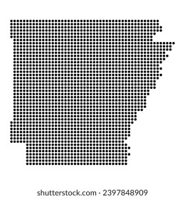 Arkansas map shape, united states of america. Flat concept icon symbol vector illustration .
