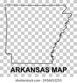 Arkansas map shape, united states of america. Flat concept icon symbol vector illustration .