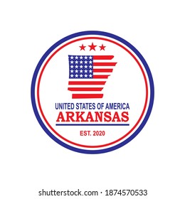 Arkansas Karte, Vektorgrafik, Länderlogo
