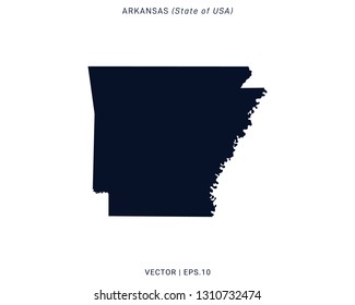 Arkansas Map Vector Design Template