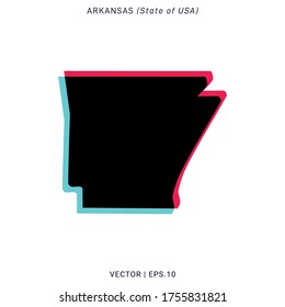 Arkansas Map Vectordesign Template