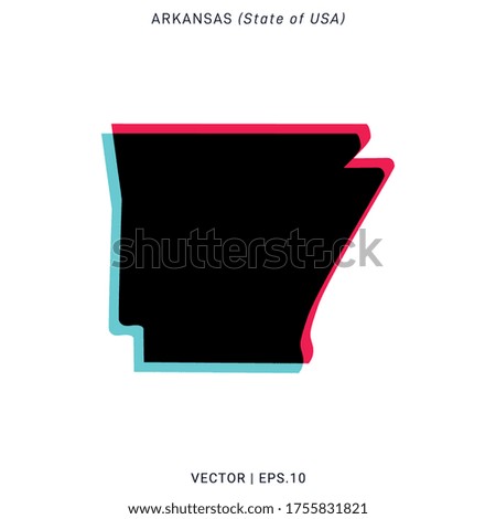 Arkansas Map Vector Design Template