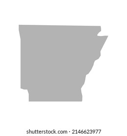 Arkansas map vector icon on white background