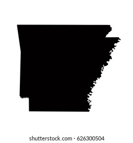 Arkansas map, vector illustration.