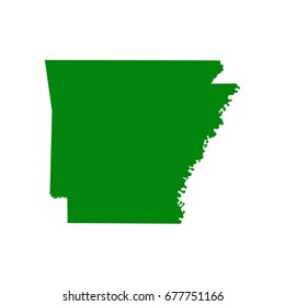 Arkansas map, vector illustration